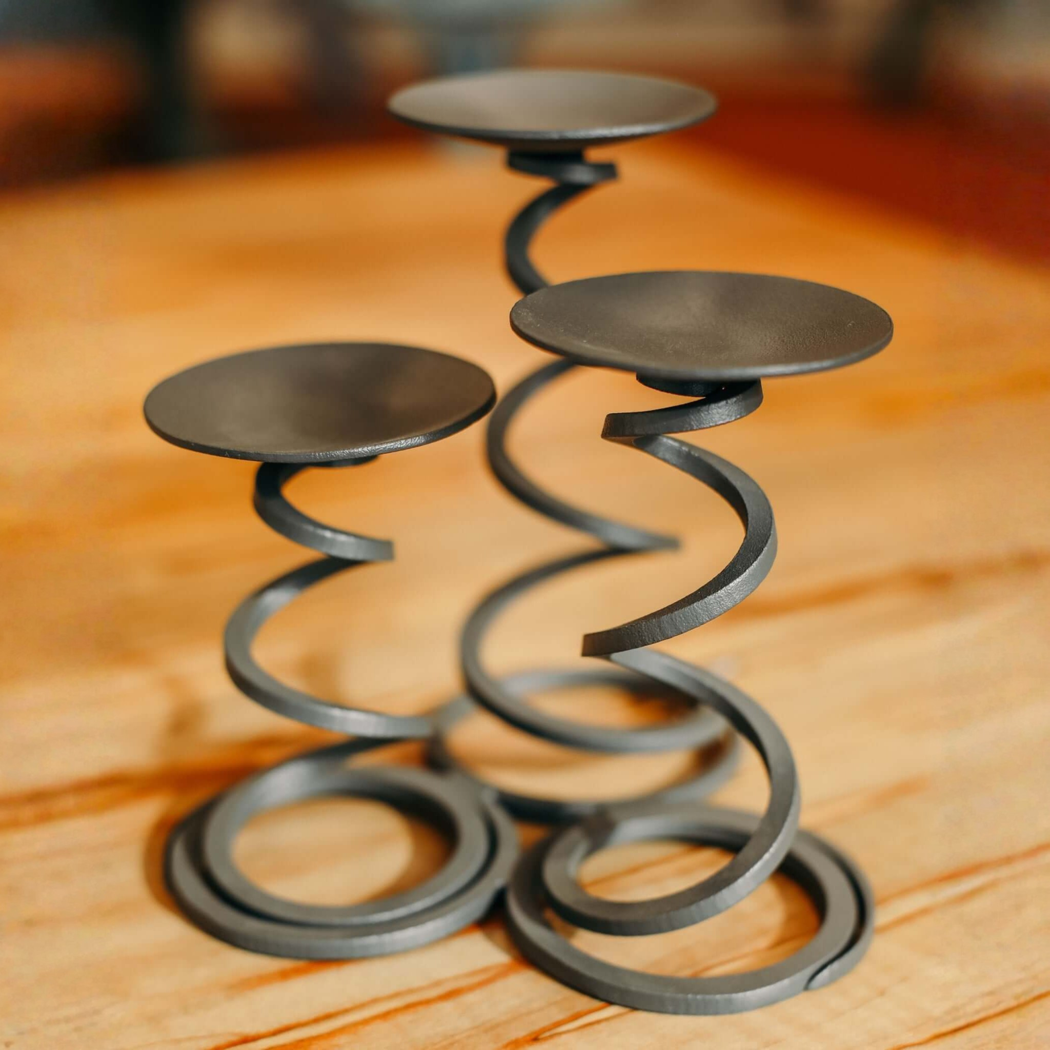 Spiral Candle Holder - Metal Candlesticks - Cricket Forge