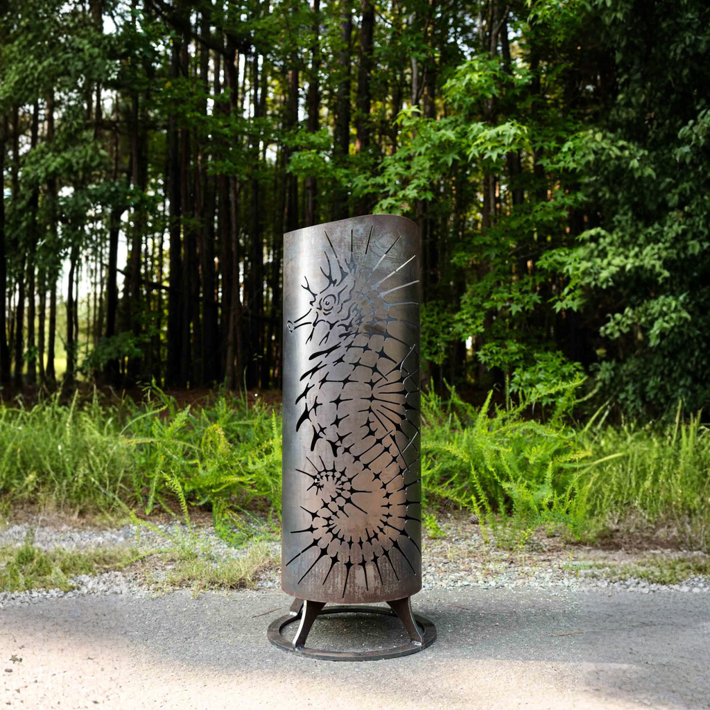The Fire Column - Custom Metal Outdoor Fireplace - Cricket Forge