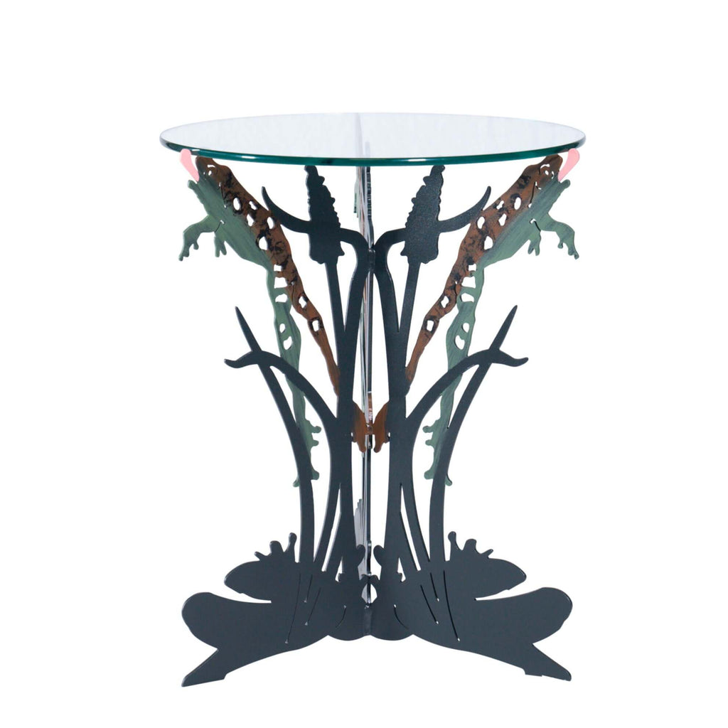 Metal Fox Table Jumping Frog Table - Metal Patio Tables - Cricket Forge