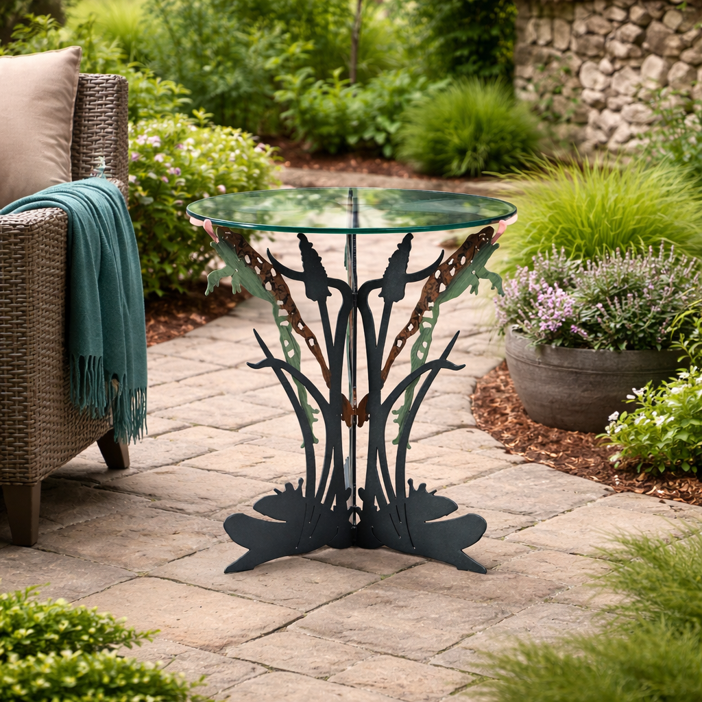 Jumping Frog Table - Metal Patio Tables - Cricket Forge