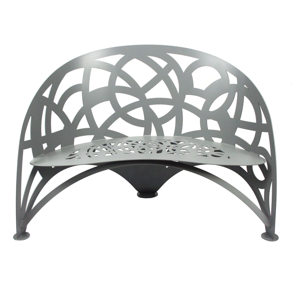 metal arc garden bench