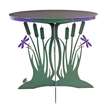 cattail metal garden patio table
