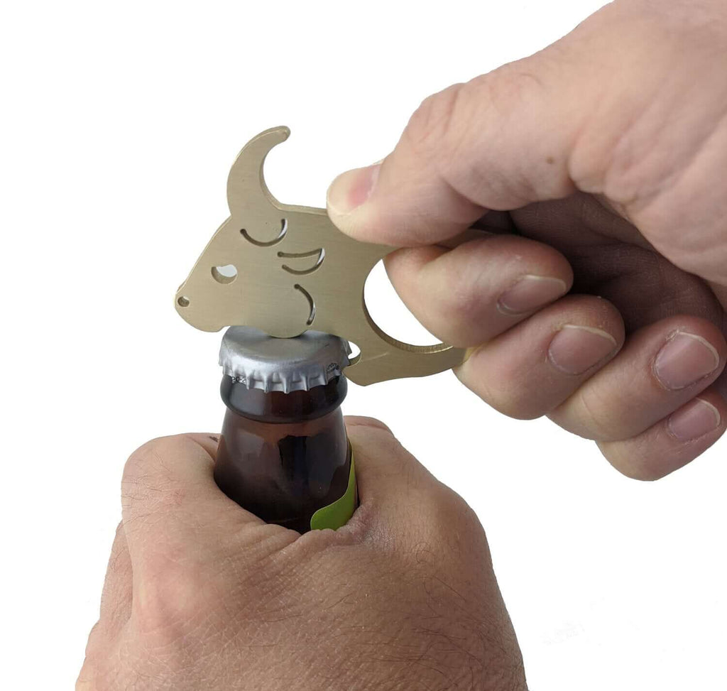 bull bottle opener opening beer